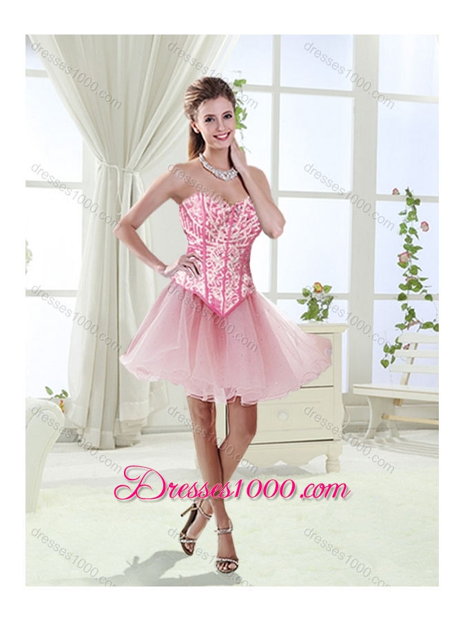 Visible Boning Rolling Flowers Detachable Quinceanera Gowns with Beading