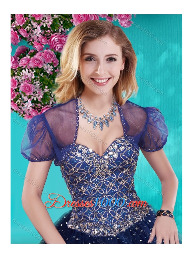 Artistic Big Puffy Tulle Sweet 15 Dress with Beading and Rhinestone