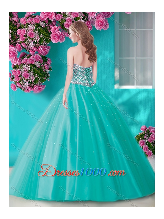 Artistic Big Puffy Tulle Sweet 15 Dress with Beading and Rhinestone