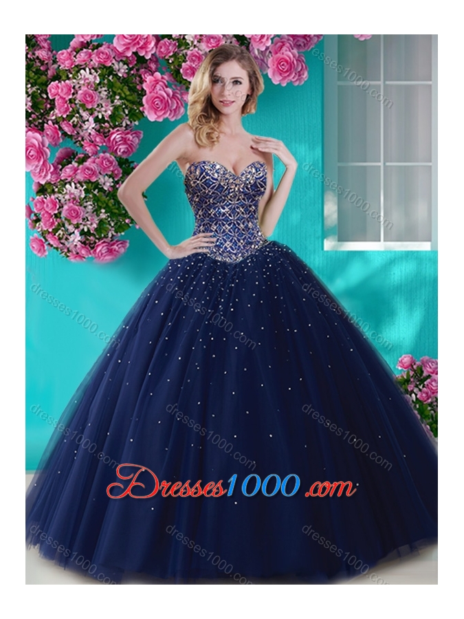 Artistic Big Puffy Tulle Sweet 15 Dress with Beading and Rhinestone