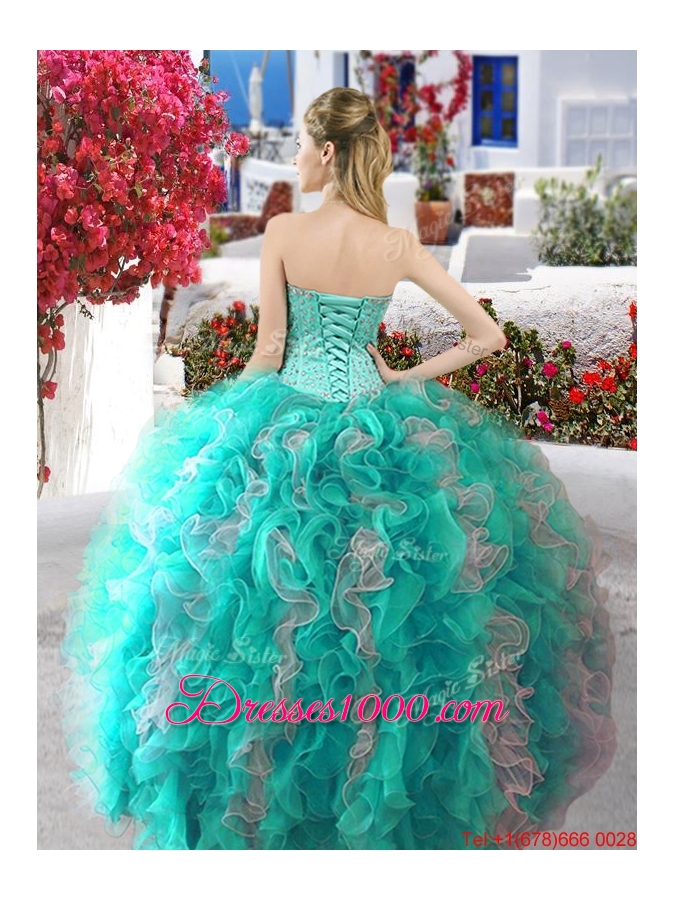 Lovely Really Puffy Quinceanera Dress with Beading and Ruffles