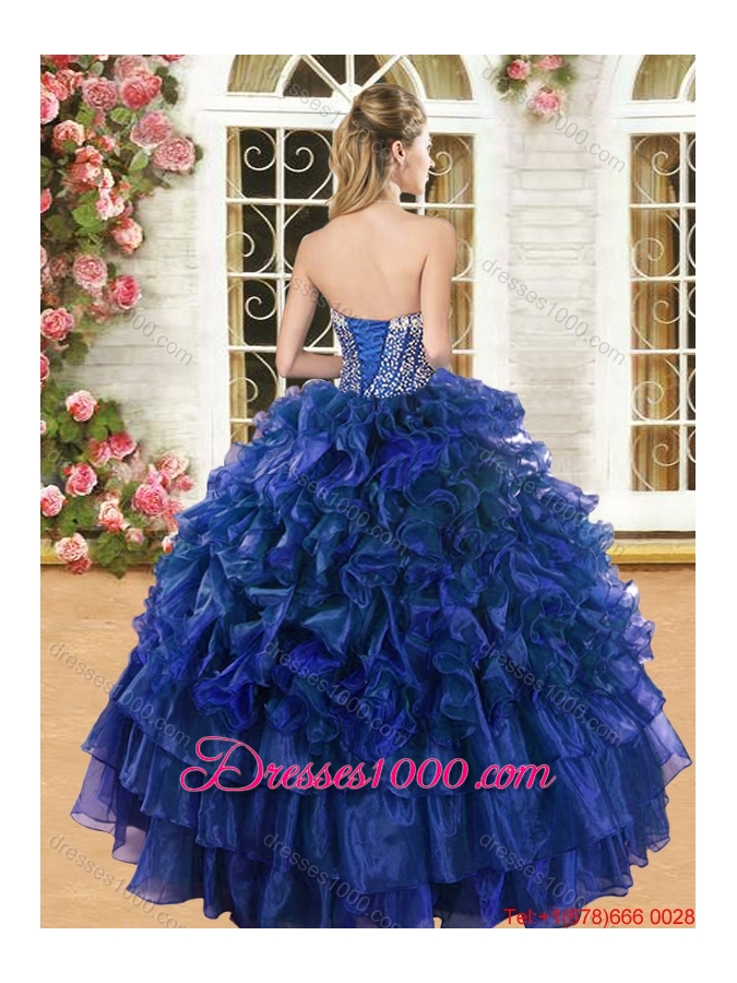 Classical Beaded Bodice Really Puffy Quinceanera Dress in Purple