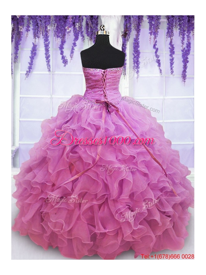New Arrivals Sweetheart Beaded and Ruffled Quinceanera Gown in Organza
