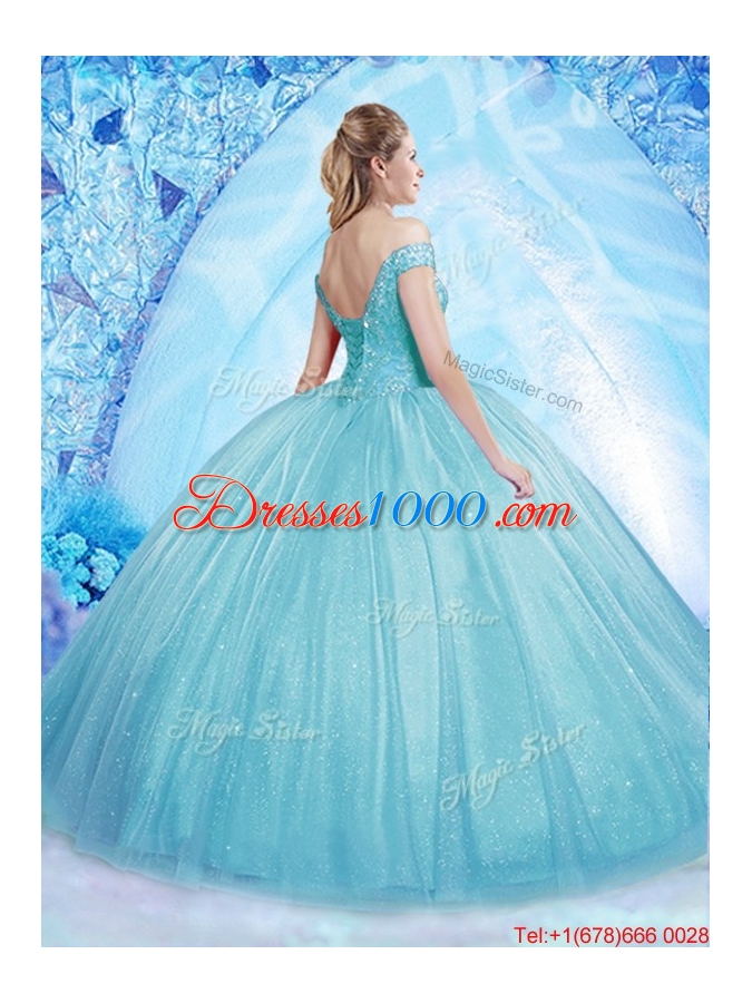 Popular Really Puffy Off the Shoulder Quinceanera Dress with Beading