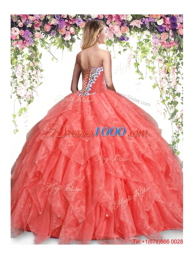 New Arrivals Organza Beaded and Ruffled Lilac Quinceanera Dress