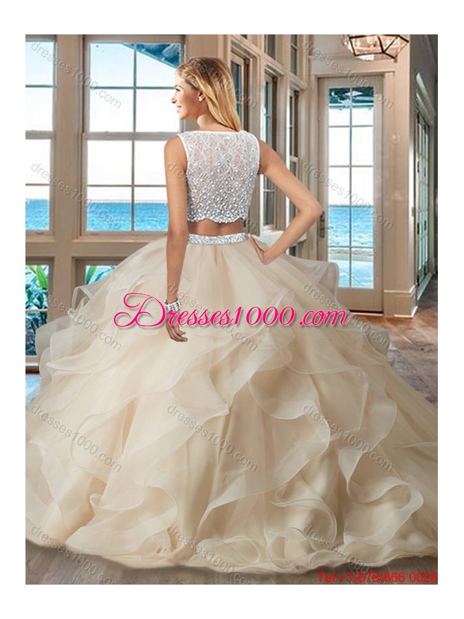 Beautiful Ball Gown Brush Train Side Zipper Light Blue Quinceanera Dresses with Bateau