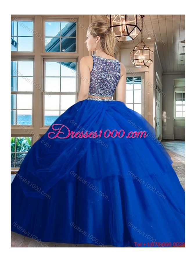 Cheap See Through Side Zipper Quinceanera Dress with Beading and Pick Ups