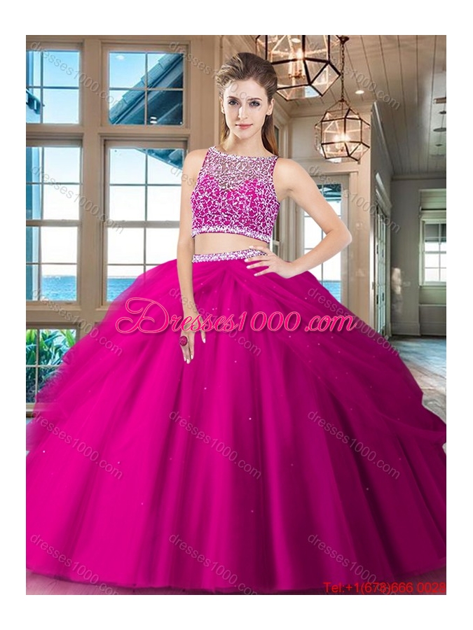 Cheap See Through Side Zipper Quinceanera Dress with Beading and Pick Ups