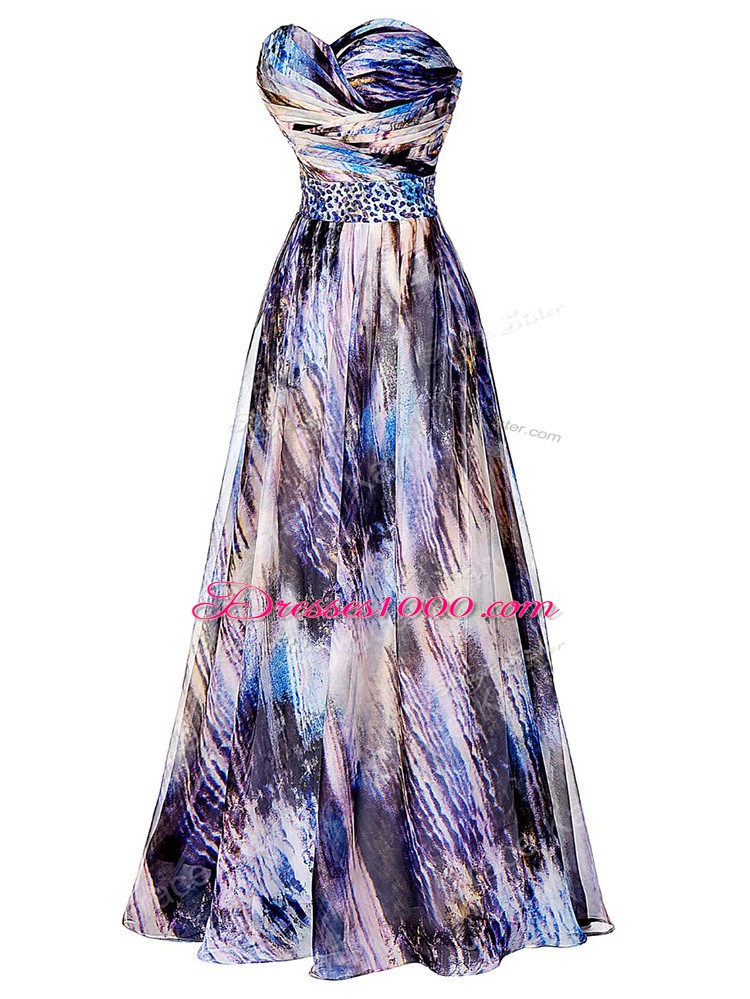 Multi-color Dress for Prom Sweetheart Sleeveless Side Zipper