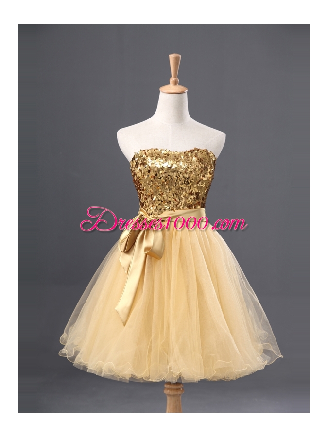 Champagne Evening Party Dresses Prom and Party and For with Beading and Sashes|ribbons Strapless Sleeveless Zipper