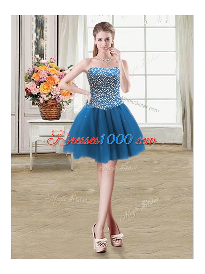 Classical Four Piece Teal Sleeveless Floor Length Beading Lace Up Ball Gown Prom Dress