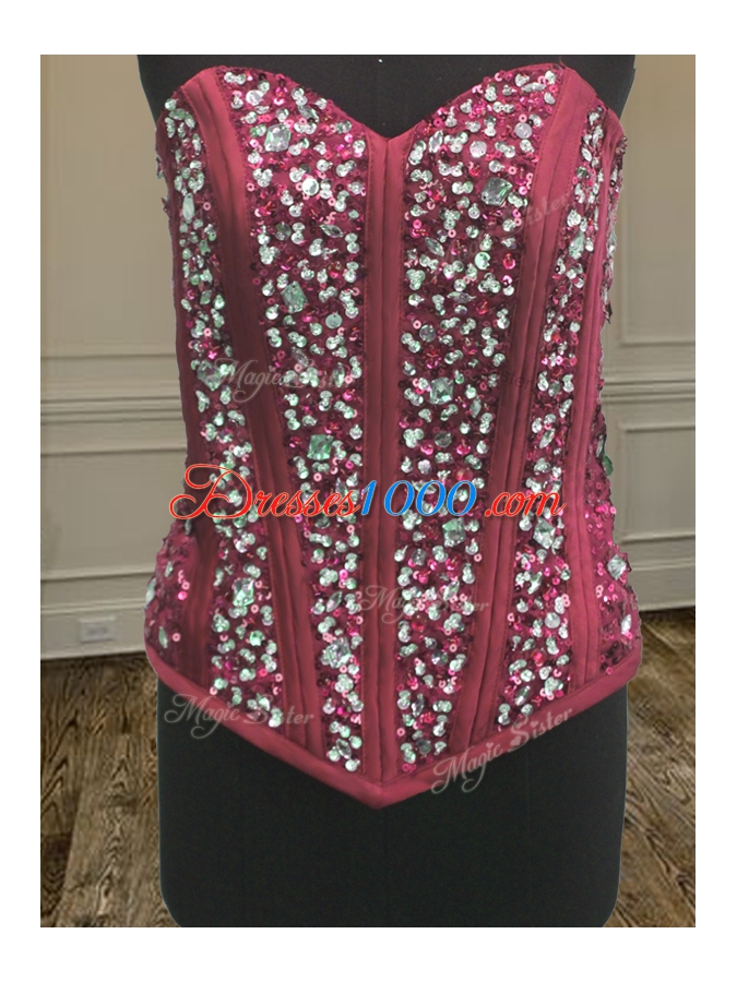 Low Price Three Piece Multi-color Ball Gowns Tulle Sweetheart Sleeveless Beading Floor Length Lace Up Sweet 16 Dresses