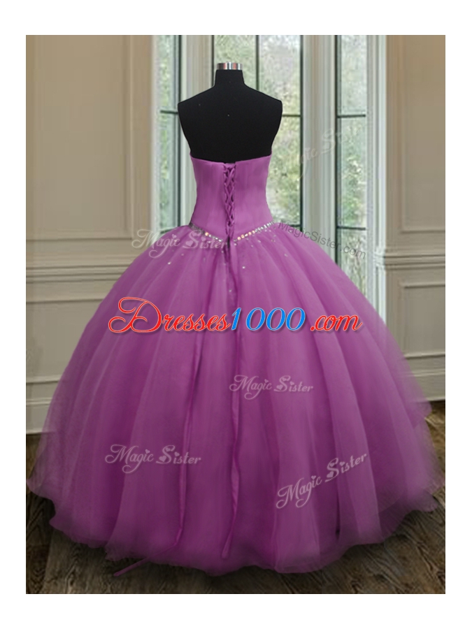 Sexy Organza Sleeveless Floor Length Quinceanera Gown and Beading and Belt