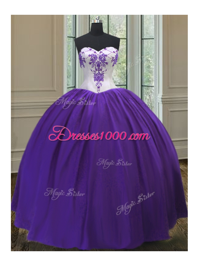 Fabulous Eggplant Purple 15th Birthday Dress Military Ball and Sweet 16 and Quinceanera and For with Beading Sweetheart Sleeveless Lace Up