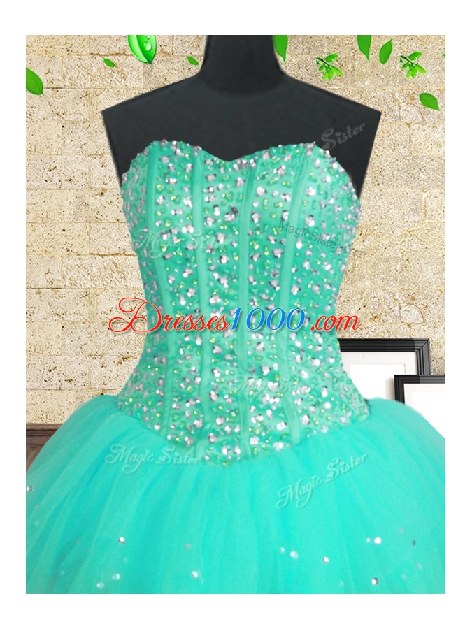 Inexpensive Sequins Floor Length Multi-color 15th Birthday Dress Sweetheart Sleeveless Lace Up