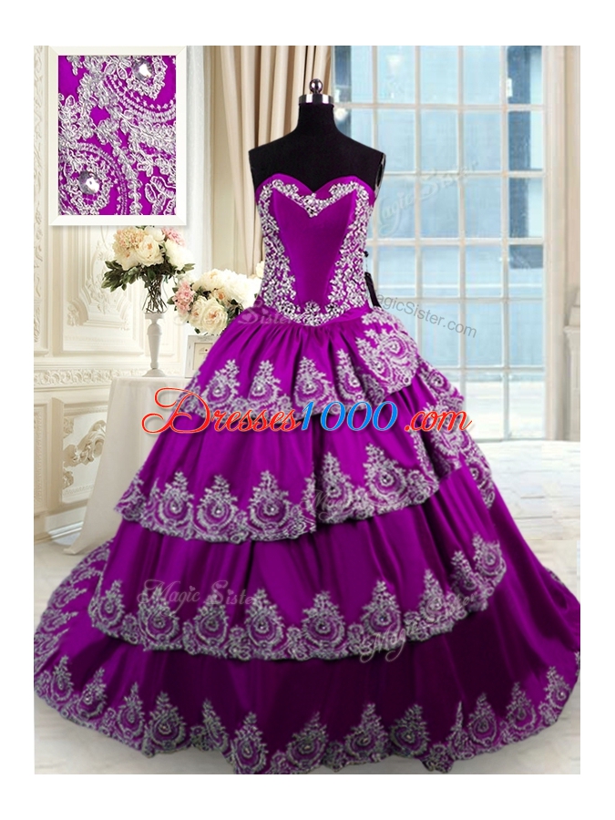 eggplant ball gown