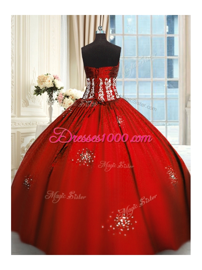Exceptional Wine Red Lace Up Sweet 16 Dresses Beading and Appliques and Ruching Sleeveless Floor Length