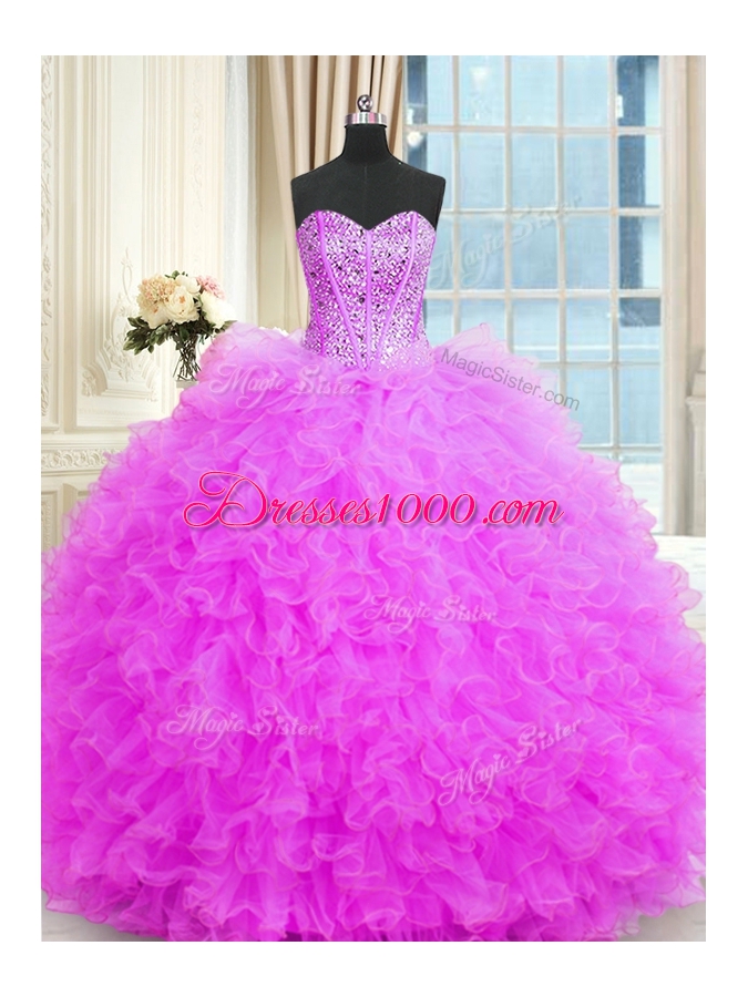 Ball Gowns Quinceanera Gown Lilac Strapless Tulle Sleeveless Floor Length Lace Up