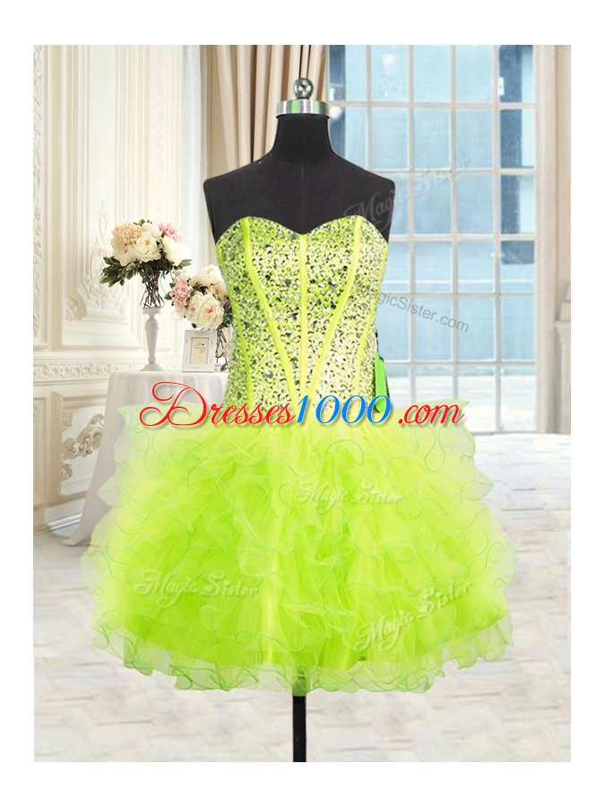 Three Piece Floor Length Ball Gowns Sleeveless Quince Ball Gowns Lace Up