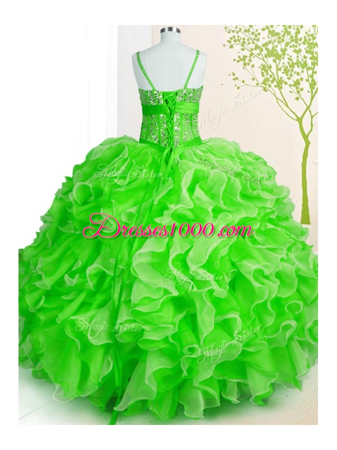 Floor Length Ball Gowns Sleeveless Quinceanera Dresses Lace Up