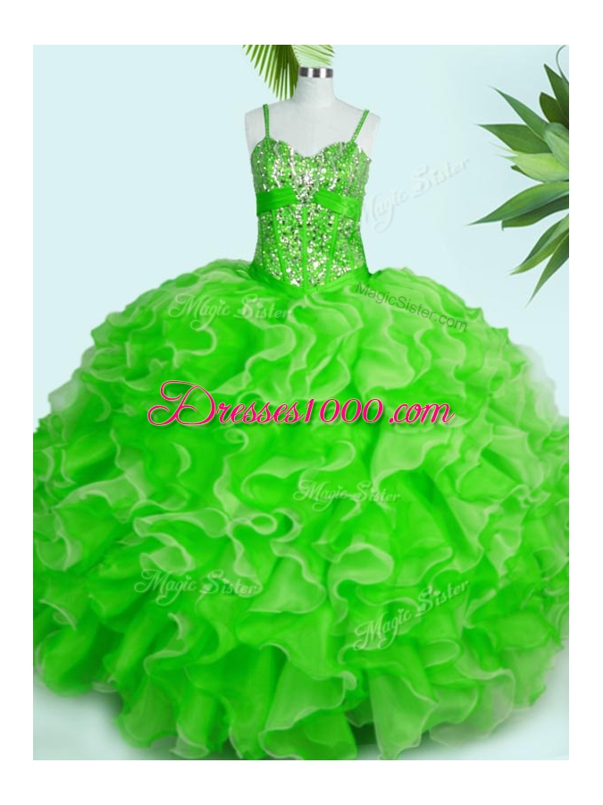 Floor Length Ball Gowns Sleeveless Quinceanera Dresses Lace Up