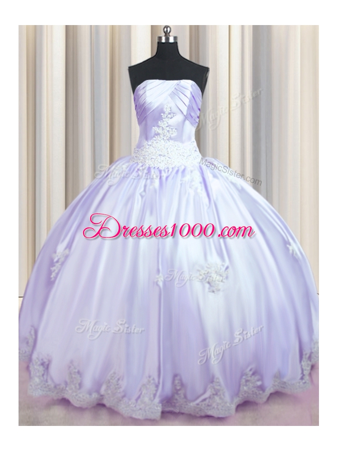 Floor Length Ball Gowns Sleeveless Lavender Sweet 16 Dress Lace Up