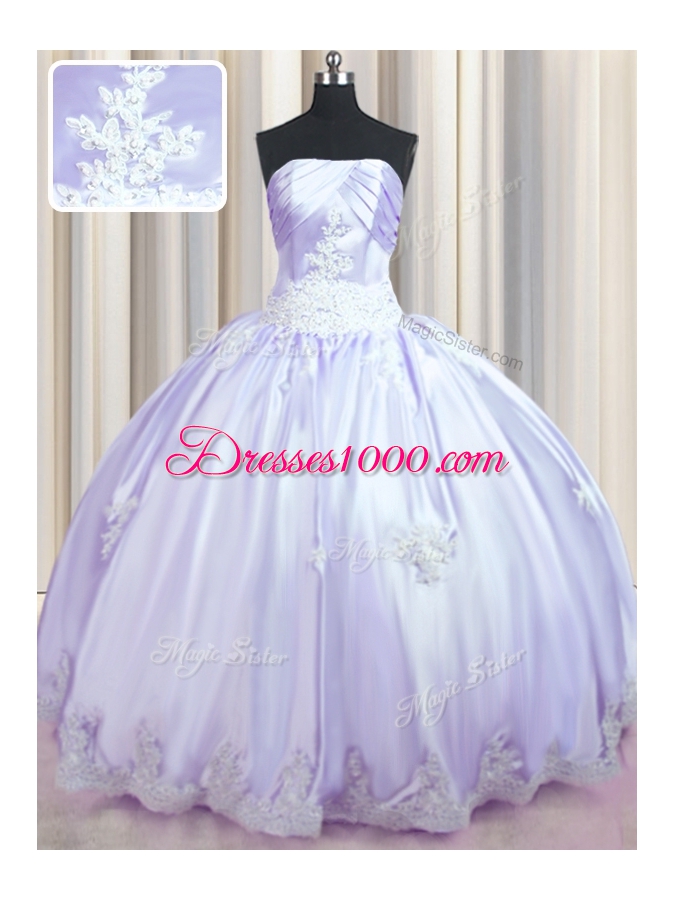 Floor Length Ball Gowns Sleeveless Lavender Sweet 16 Dress Lace Up