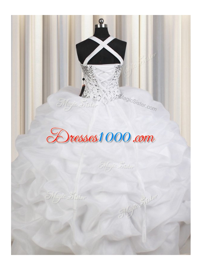Low Price Pick Ups Floor Length White 15 Quinceanera Dress Straps Sleeveless Lace Up