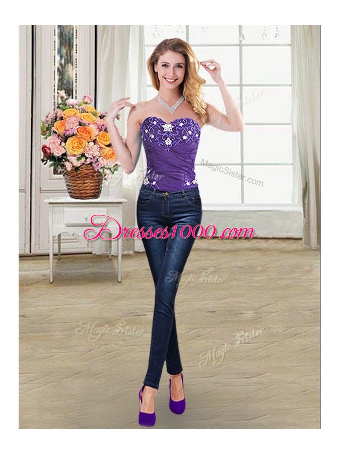 Four Piece Sleeveless Beading and Appliques and Pick Ups Lace Up Quinceanera Dress