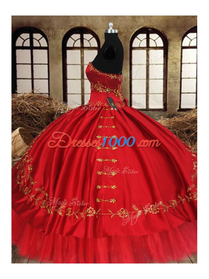 Vintage Sleeveless Organza and Taffeta Floor Length Lace Up Quinceanera Dresses in Wine Red for with Beading and Embroidery