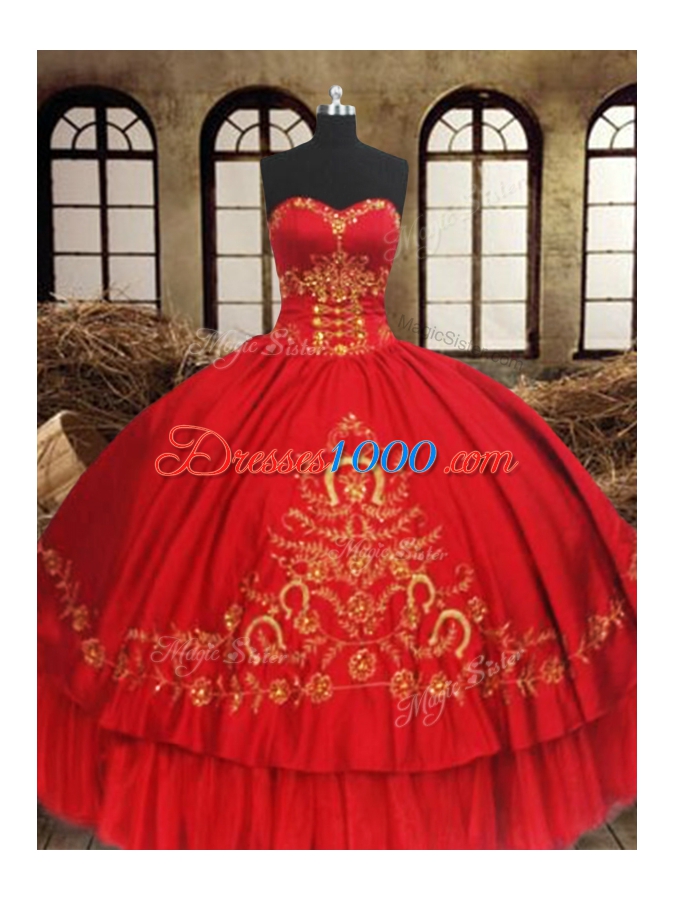 Vintage Sleeveless Organza and Taffeta Floor Length Lace Up Quinceanera Dresses in Wine Red for with Beading and Embroidery