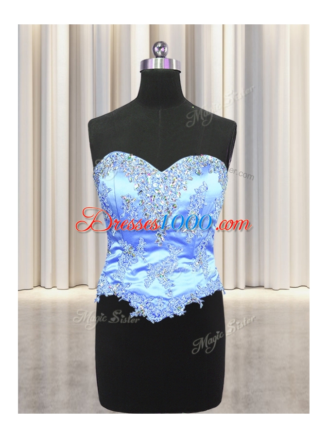 Romantic Three Piece Sweetheart Sleeveless Lace Up Sweet 16 Dress Multi-color Organza