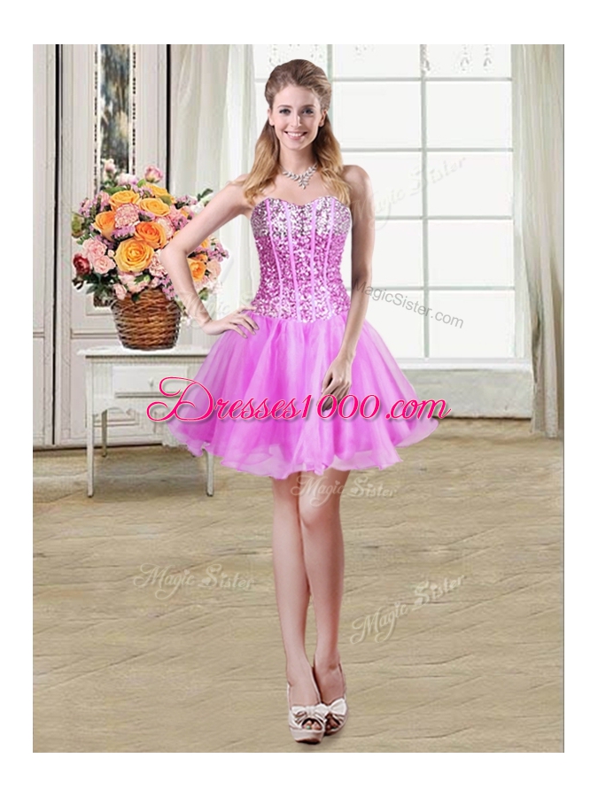 Custom Made Four Piece Multi-color Sleeveless Ruffles and Sequins Floor Length Quince Ball Gowns
