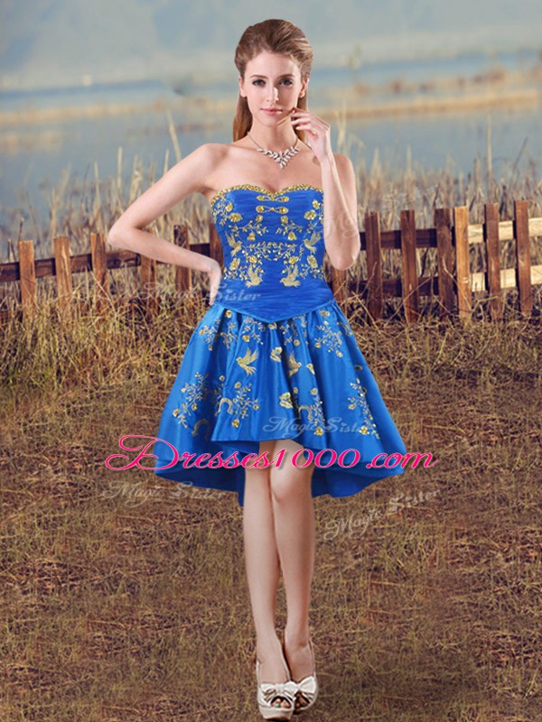 Eye-catching Floor Length Royal Blue Sweet 16 Quinceanera Dress Sweetheart Sleeveless Lace Up