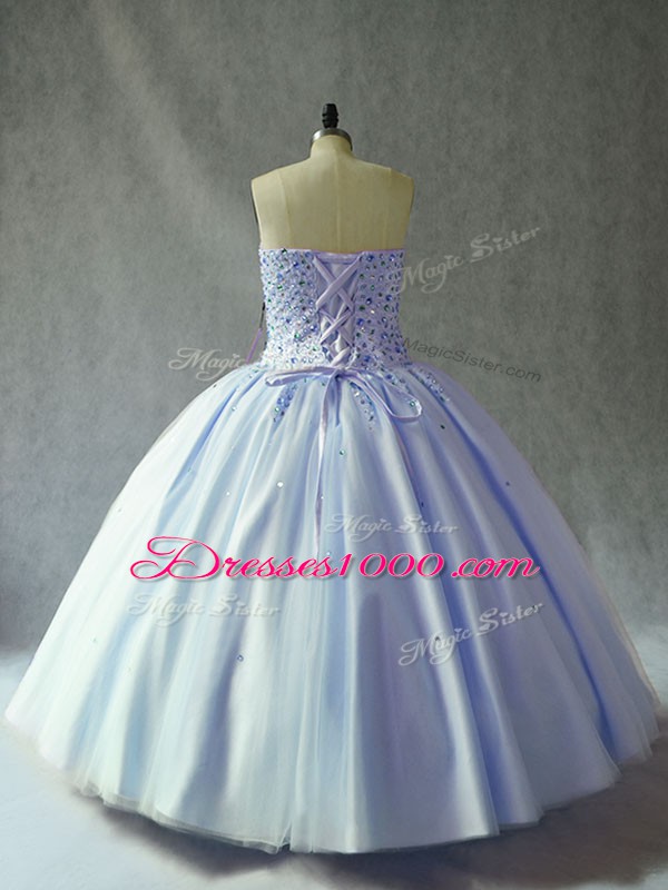Pink Sweetheart Neckline Beading Sweet 16 Quinceanera Dress Sleeveless Lace Up
