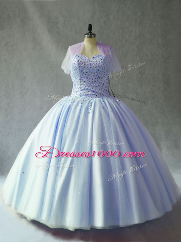 Pink Sweetheart Neckline Beading Sweet 16 Quinceanera Dress Sleeveless Lace Up