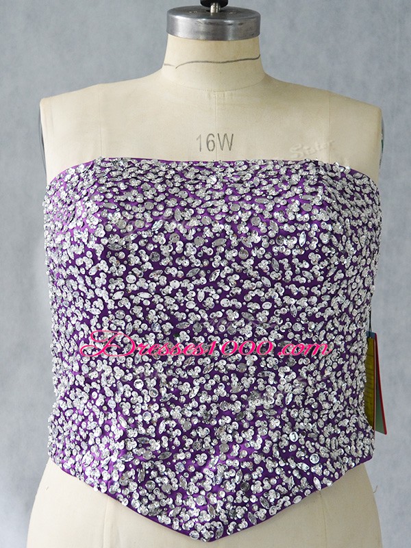 Organza Sleeveless Floor Length Sweet 16 Dress and Beading