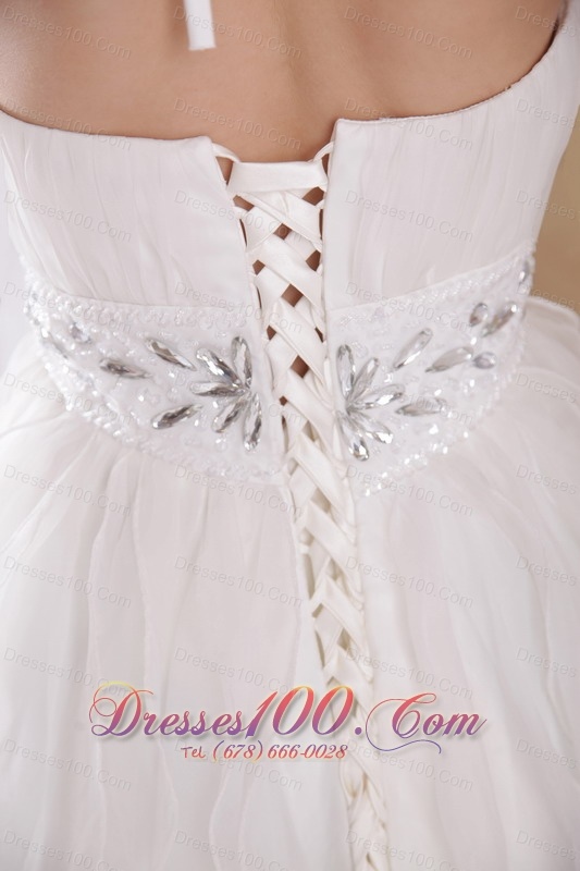 Princess Halter Brush Train Maternity Dress Taffeta