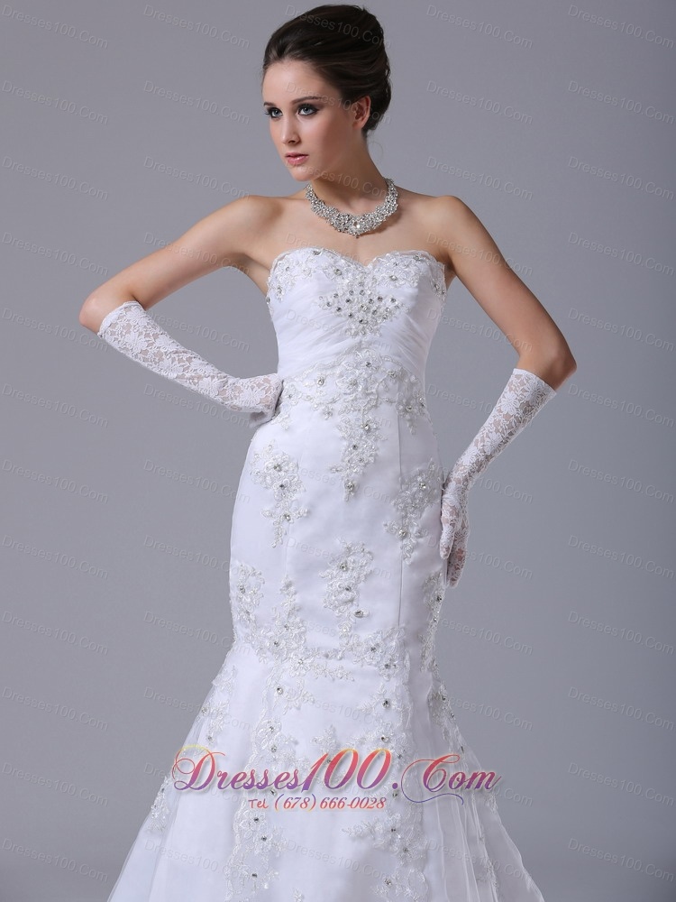 Lace Wedding Dress with Beading Mermaid Style