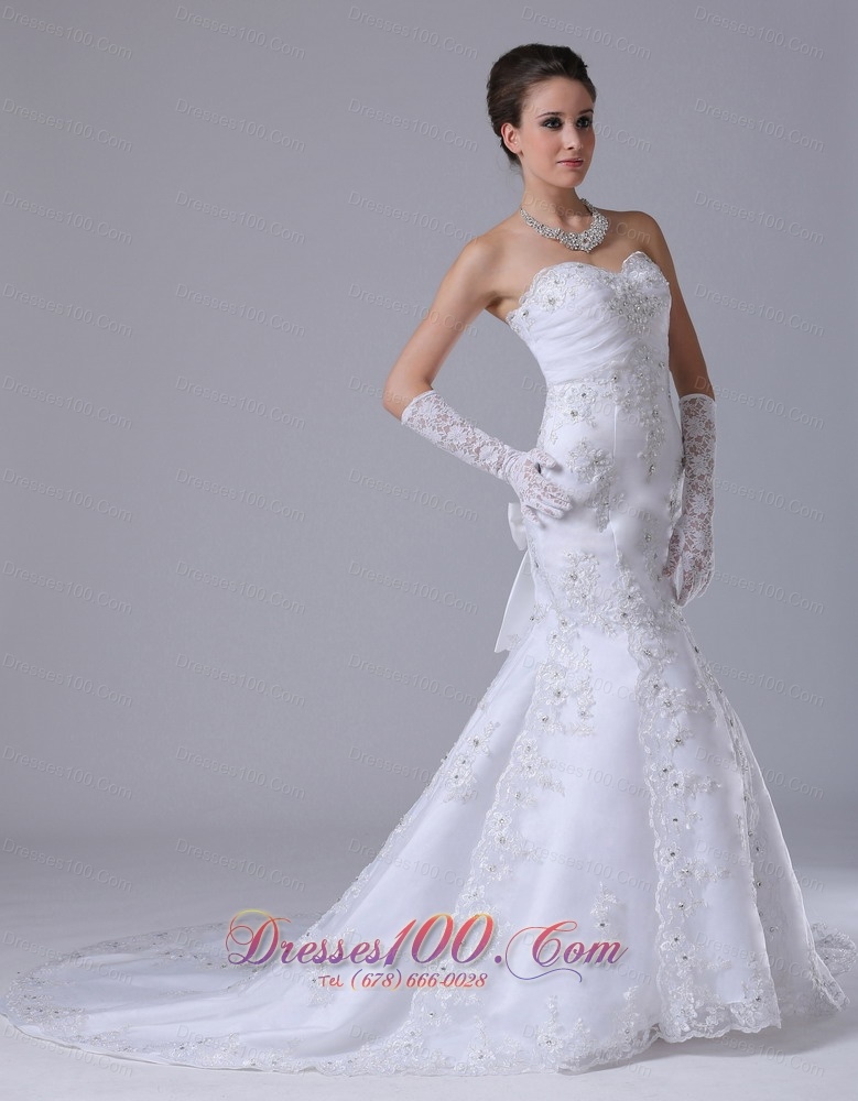 Lace Wedding Dress with Beading Mermaid Style