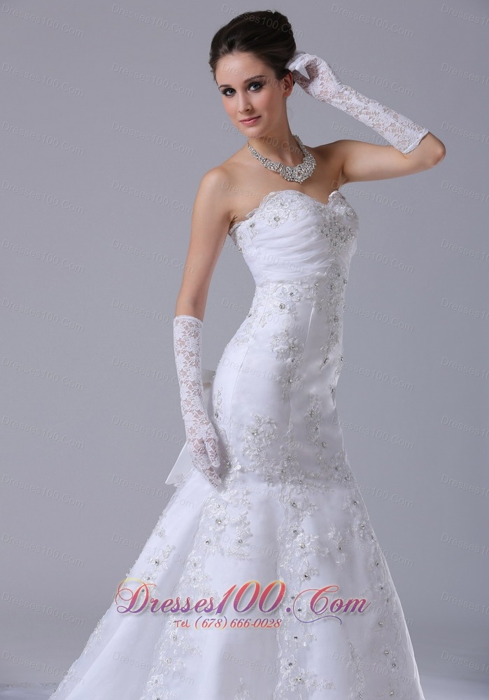 Lace Wedding Dress with Beading Mermaid Style