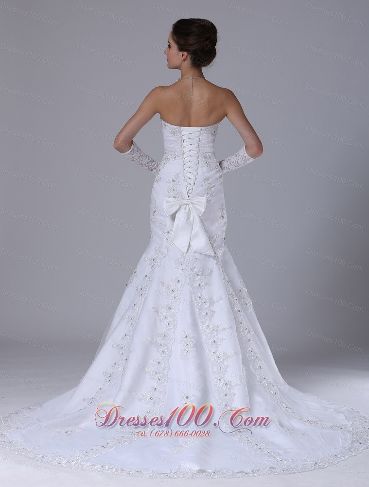 Lace Wedding Dress with Beading Mermaid Style