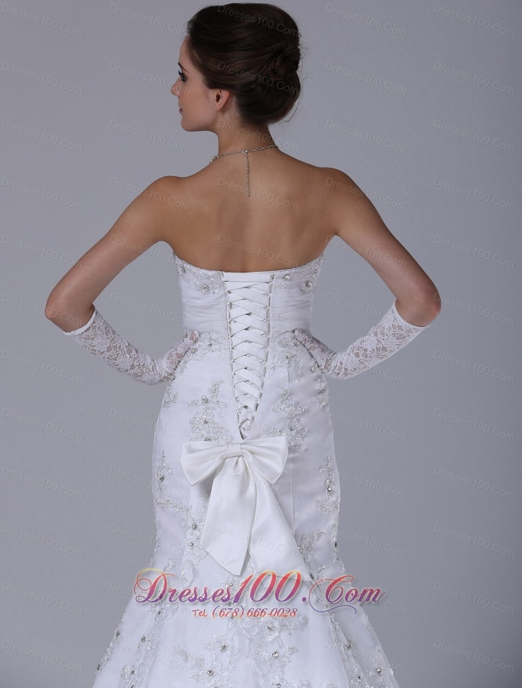 Lace Wedding Dress with Beading Mermaid Style