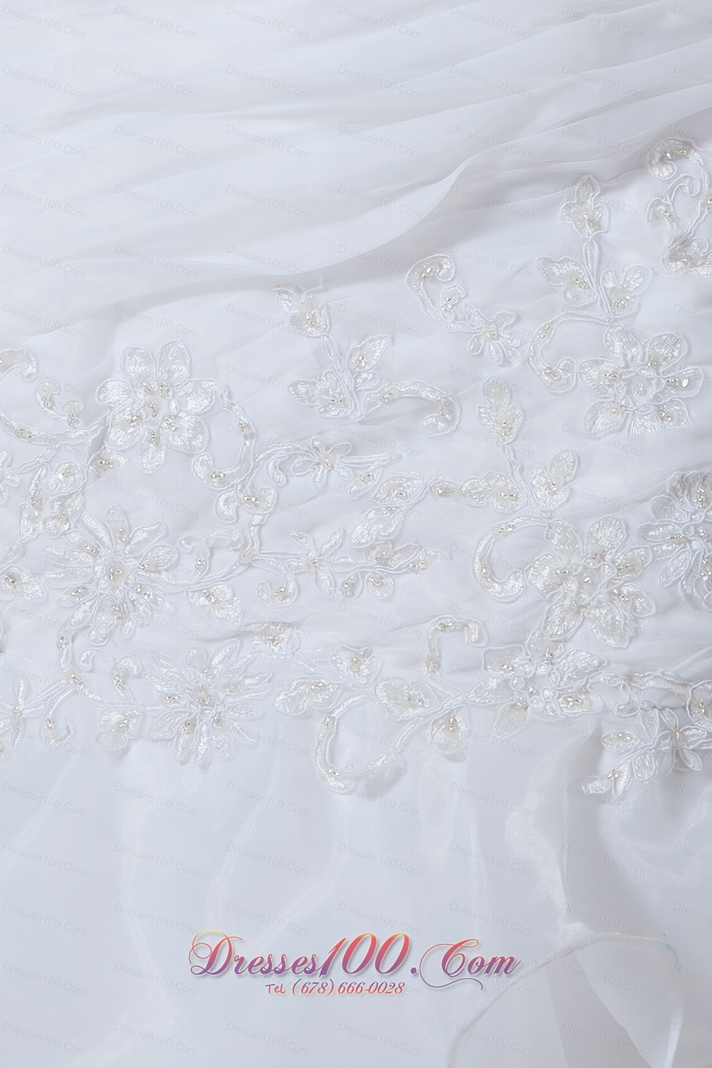 Mermaid Strapless Court Train Organza Appliques