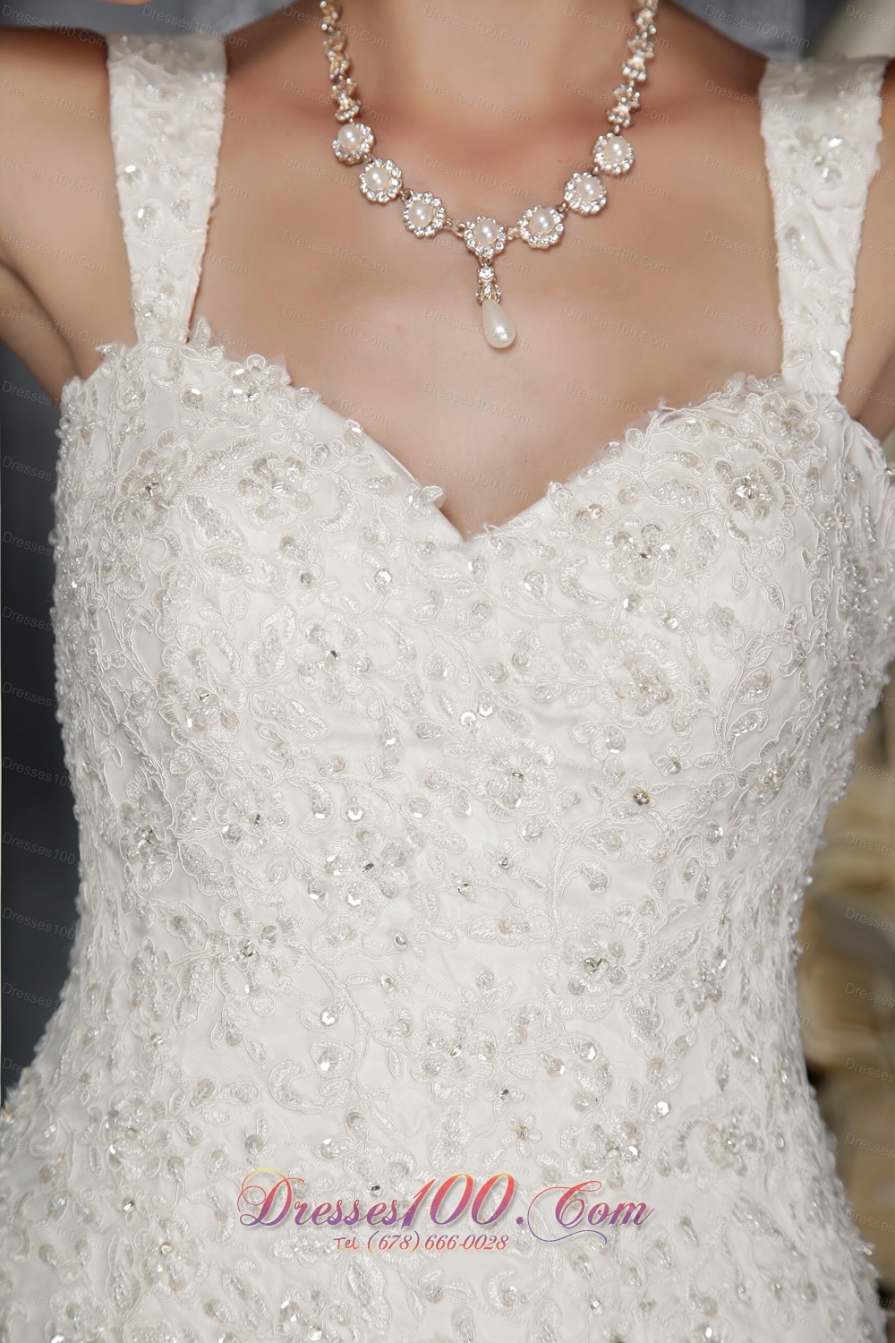 Mermaid/Trumpet Court Train Lace Wedding Dress