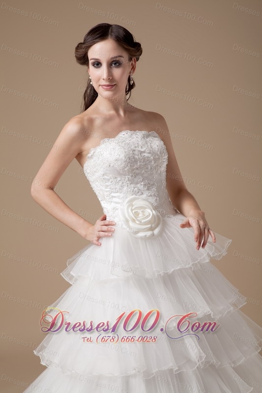 Layered Wedding Gown Beading Decorate Train Online