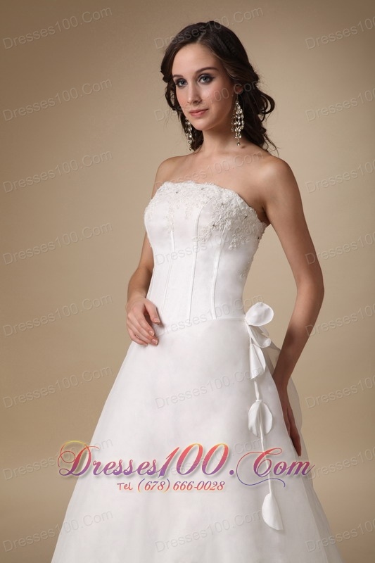 A-line Wedding Dress Satin and Organza 2015
