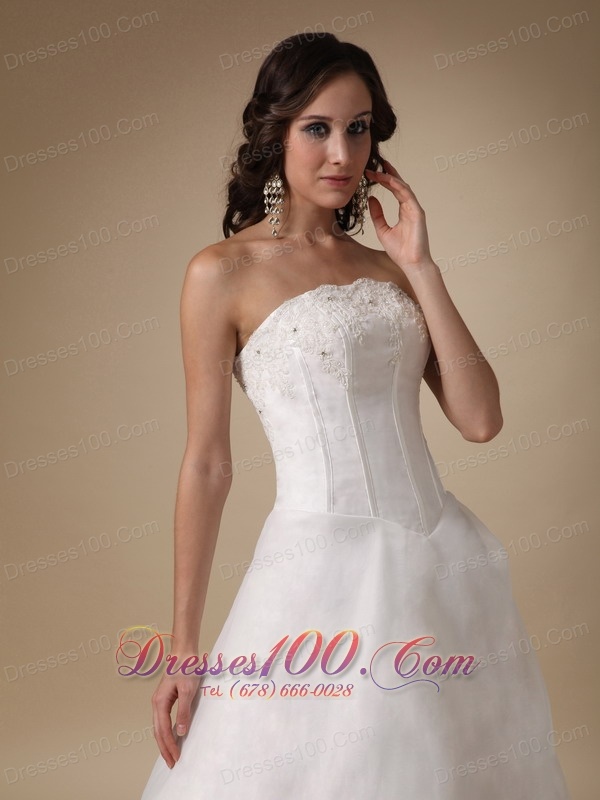 A-line Wedding Dress Satin and Organza 2015