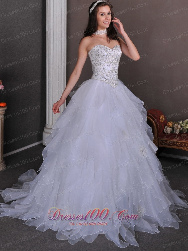 Wedding Dress A-line Sweetheart Beading Layer