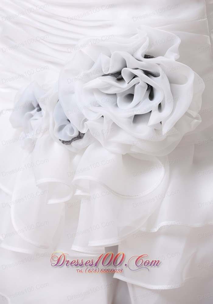 Bodice High Slit Sexy Wedding Gown Trumpet Layered